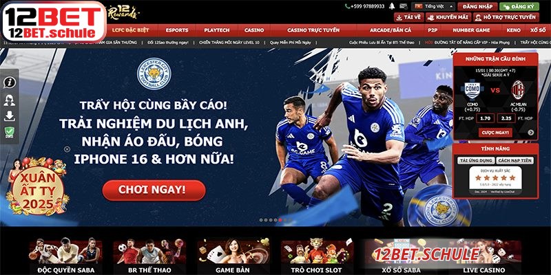 App 12BET được thiết kế đầy đủ tính năng như phiên bản web